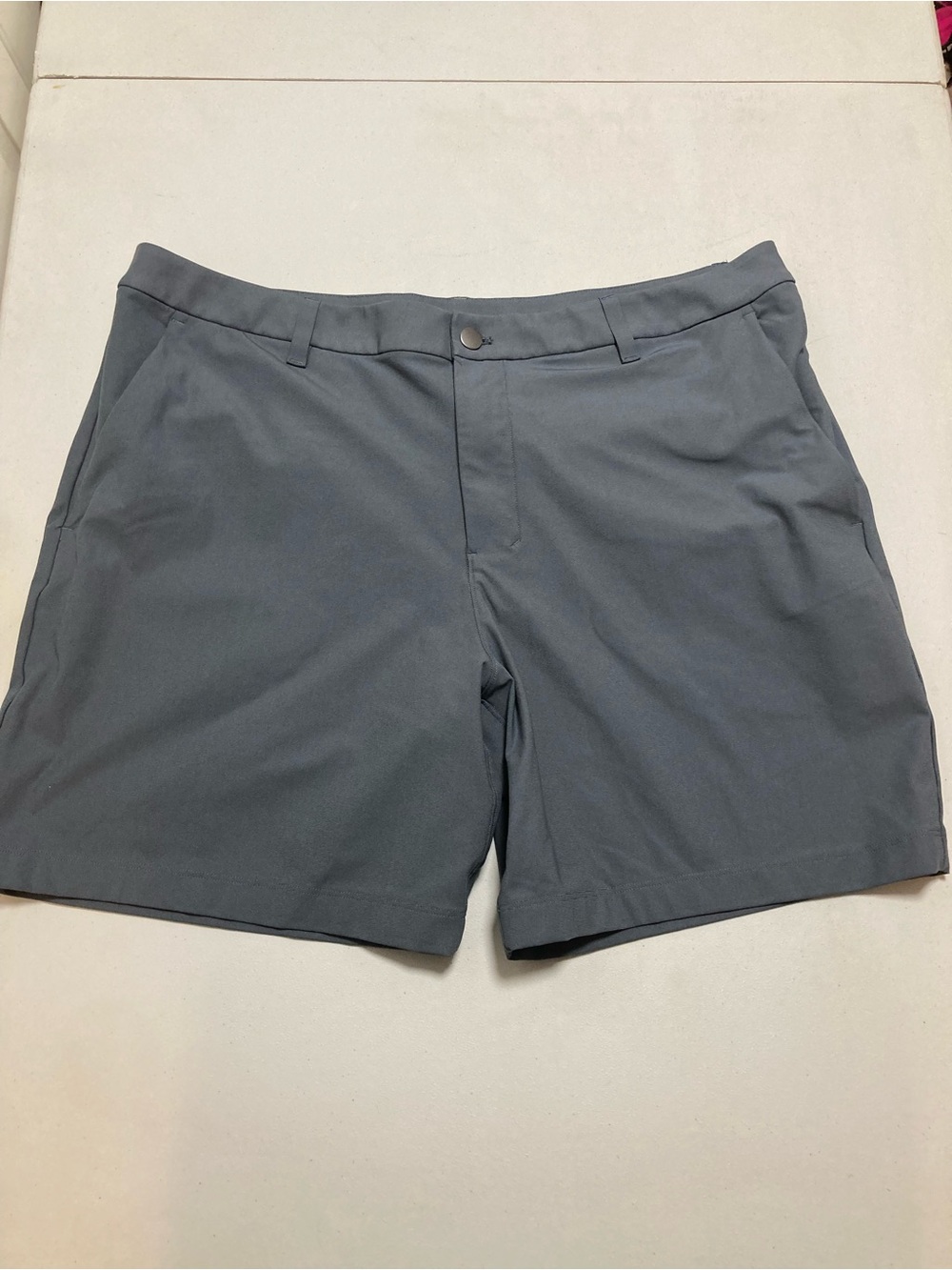 lululemon athletica Men's Flat-Front Shorts in Dark Gray